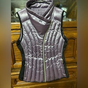Calvin Klein Performance Purple Shiny Vest Metallic Down Vest Large